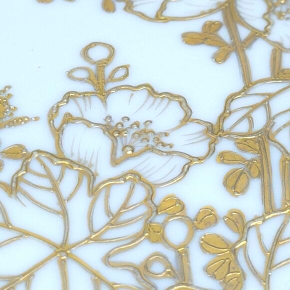 Vintage Nippon Gold Guilded Floral Hand Painted Display Plate - Made in Japan - Picture 4 of 14